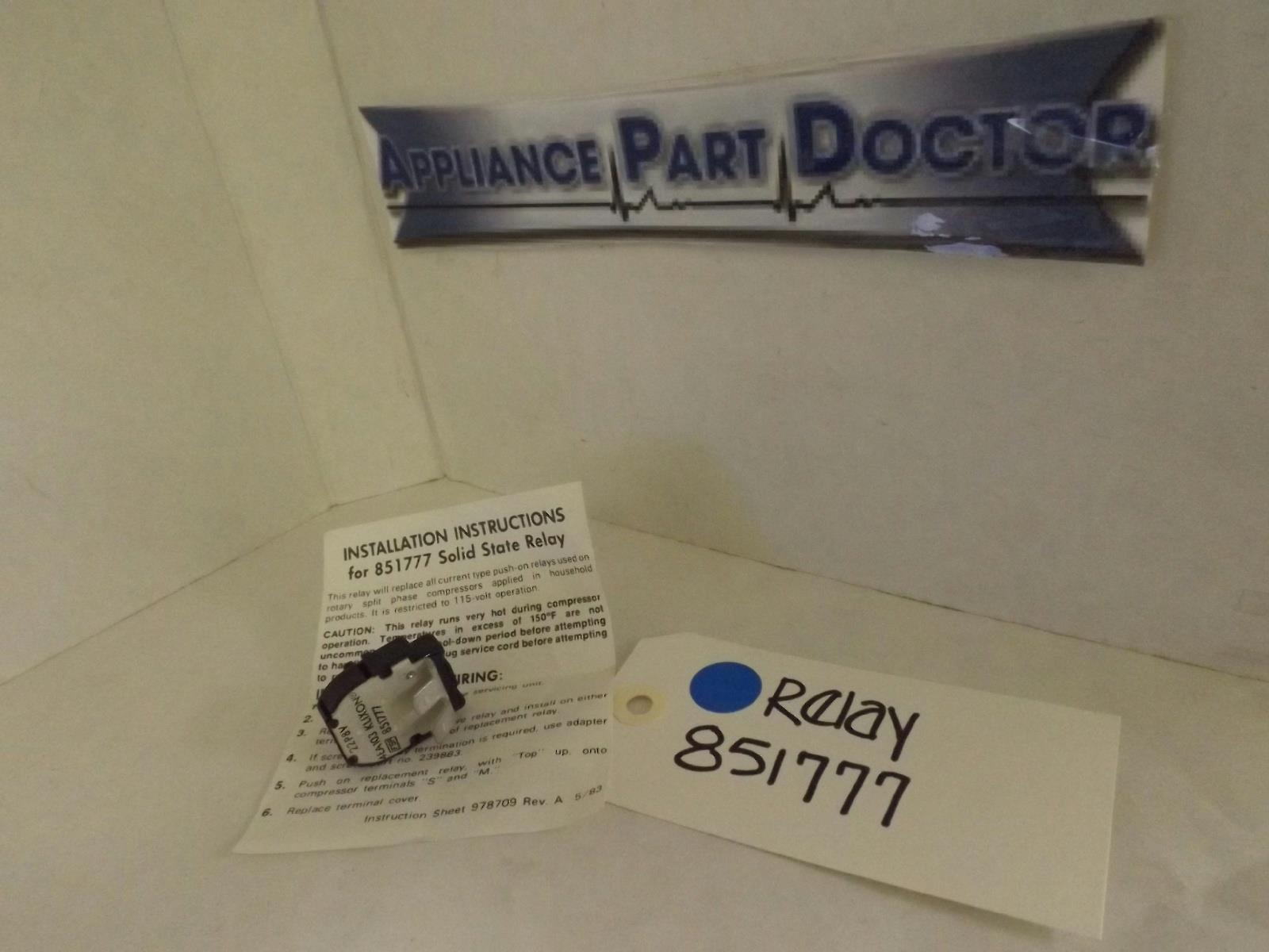 FSP WHIRLPOOL REFRIGERATOR 851777 RELAY NEW FSP WHIRLPOOL REFRIGERATOR 851777 RELAY NEW